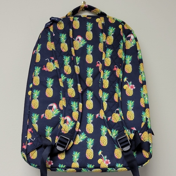 New Vera Bradley Toucan Party Pineapple Essential Large Backpack - Picture 2 of 8